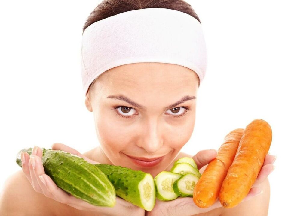 Gurke und Karotte zur Hautverjüngung